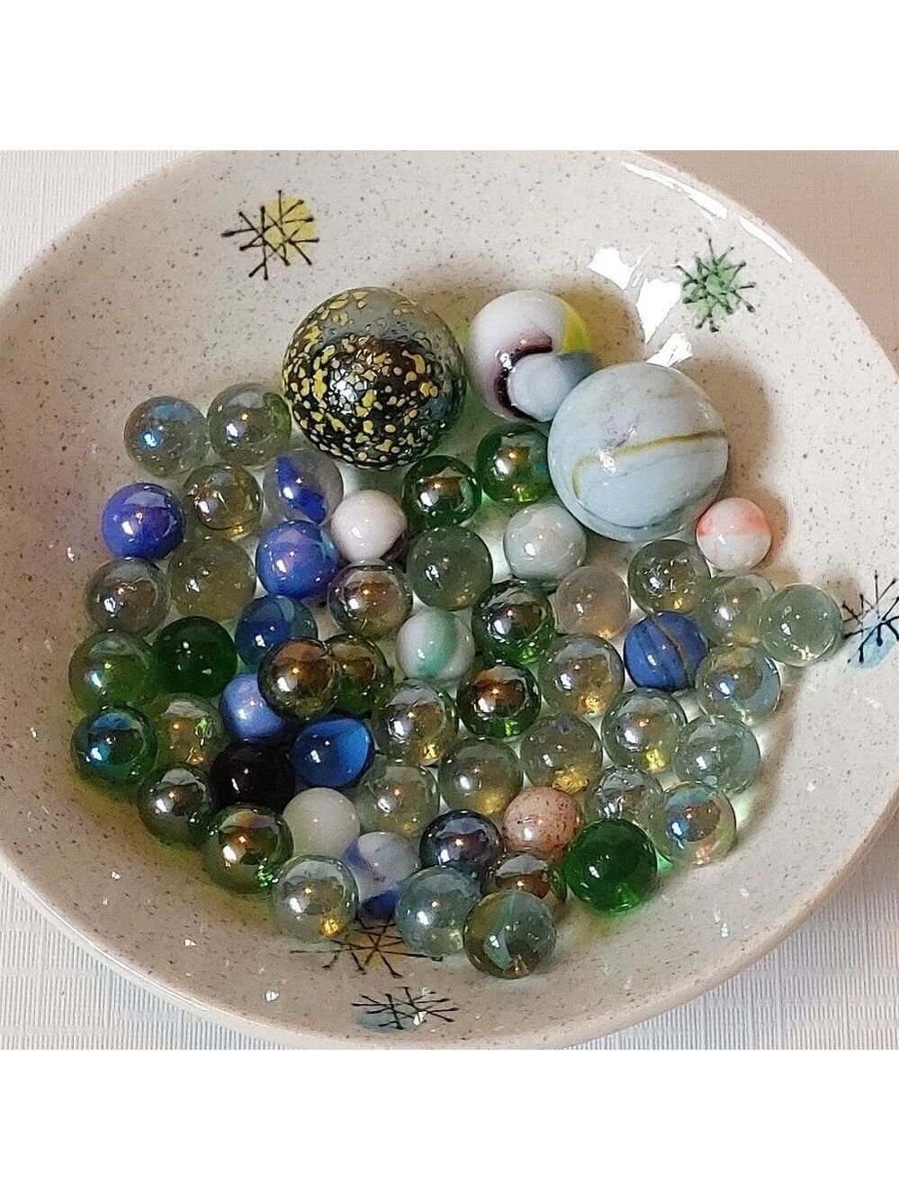FUN Vintage Marble Lot Mikly Tiger Eye Boulder Lot of 57